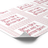 素敵な一日とより良い夜のウィザードアート引用文 ポスター (角)