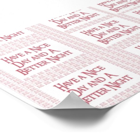 素敵な一日とより良い夜のウィザードアート引用文 ポスター (角)