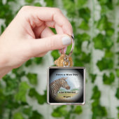 素敵な一日とより良い夜のゼブラのプリントを持っている キーホルダー (手)