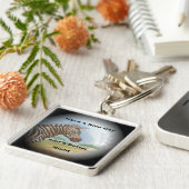 素敵な一日とより良い夜のゼブラのプリントを持っている キーホルダー (側面)