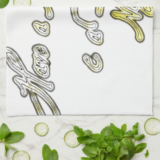 素敵な一日とより良い夜の引用文アートプリント キッチンタオル (折り畳み)