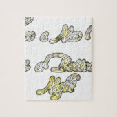 素敵な一日とより良い夜の引用文アートプリント ジグソーパズル (縦)