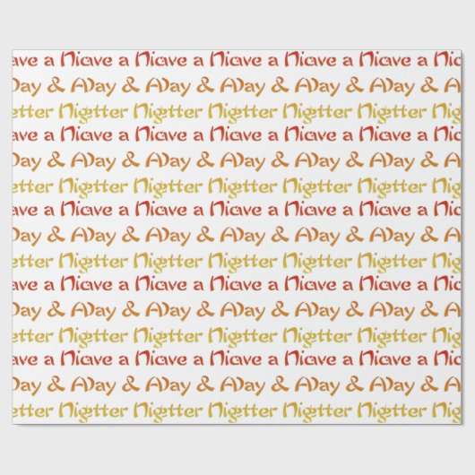 素敵な一日とより良い夜の文字アートデザイン ラッピングペーパー (フラット)