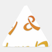 素敵な一日とより良い夜の文字アートデザイン 三角形シール (正面)