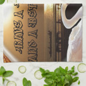 素敵な一日とより良い夜の文字引用文 キッチンタオル (折り畳み)