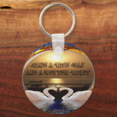 素敵な一日とより良い夜の文字引用文 キーホルダー (正面)