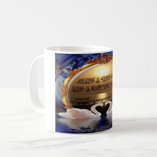 素敵な一日とより良い夜の文字引用文 コーヒーマグカップ (正面左)