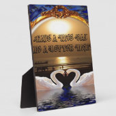 素敵な一日とより良い夜の文字引用文 フォトプラーク (側面)