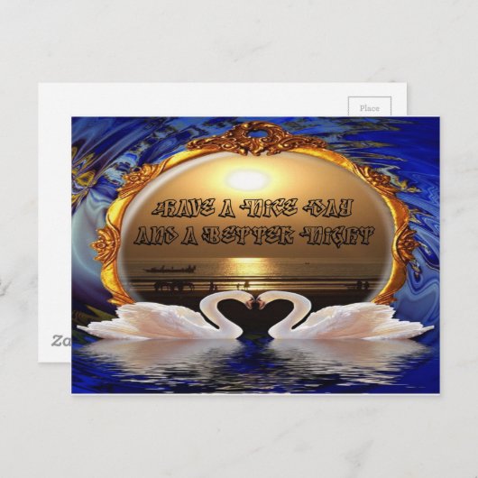 素敵な一日とより良い夜の文字引用文 ポストカード (正面/裏面)