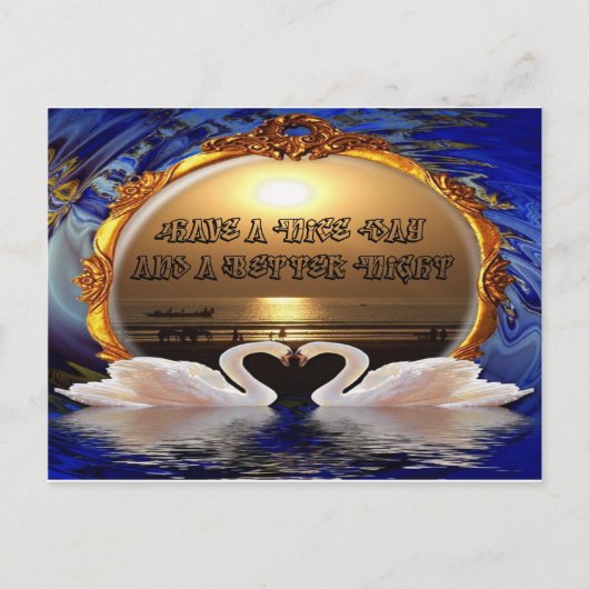 素敵な一日とより良い夜の文字引用文 ポストカード (正面)