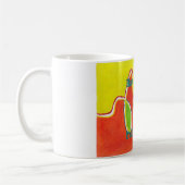 素敵な一日とより良い夜の油絵の芸術を持っている コーヒーマグカップ (左)