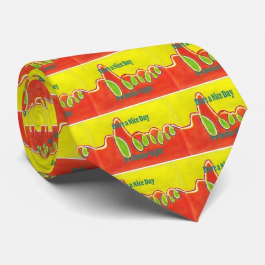 素敵な一日とより良い夜の油絵の芸術を持っている ネクタイ (ロール)