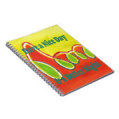 素敵な一日とより良い夜の油絵の芸術を持っている ノートブック (右側)