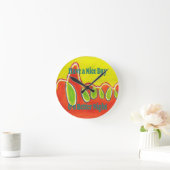 素敵な一日とより良い夜の油絵の芸術を持っている ラウンド壁時計 (ホーム)