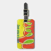 素敵な一日とより良い夜の油絵の芸術を持っている ラゲッジタグ (正面縦)