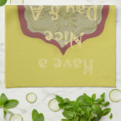 素敵な一日とより良い夜の額縁のアートプリント キッチンタオル (折り畳み)