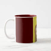 素敵な一日とより良い夜の額縁のアートプリント ツートーンマグカップ (左)