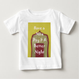 素敵な一日とより良い夜の額縁のアートプリント ベビーTシャツ