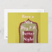 素敵な一日とより良い夜の額縁のアートプリント ポストカード (正面/裏面)