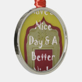 素敵な一日とより良い夜の額縁のアートプリント メタルオーナメント (右)