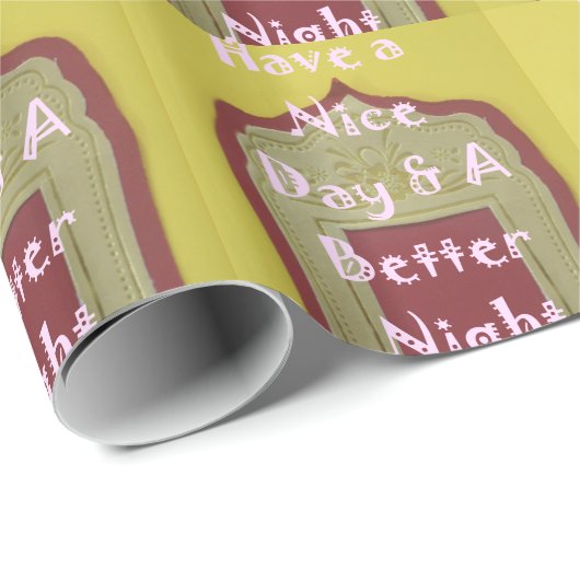 素敵な一日とより良い夜の額縁のアートプリント ラッピングペーパー (ロールコーナー)