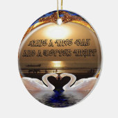 素敵な一日と素敵な夜を過ごす.silver セラミックオーナメント (左)