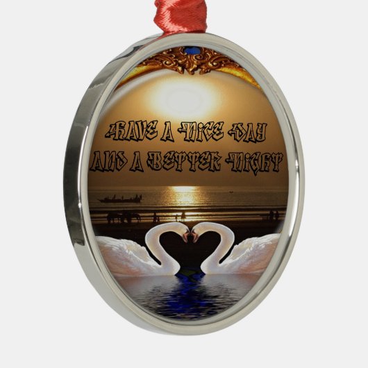 素敵な一日と素敵な夜を過ごす.silver メタルオーナメント (右)
