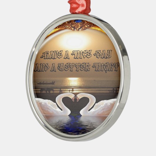 素敵な一日と素敵な夜を過ごす.silver メタルオーナメント (左)