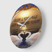 素敵な一日と素敵な夜を過ごす.silver ラージ壁時計 (傾斜)