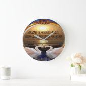 素敵な一日と素敵な夜を過ごす.silver ラージ壁時計 (ホーム)