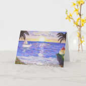 素敵な一日のビーチ カード (黄色い花)