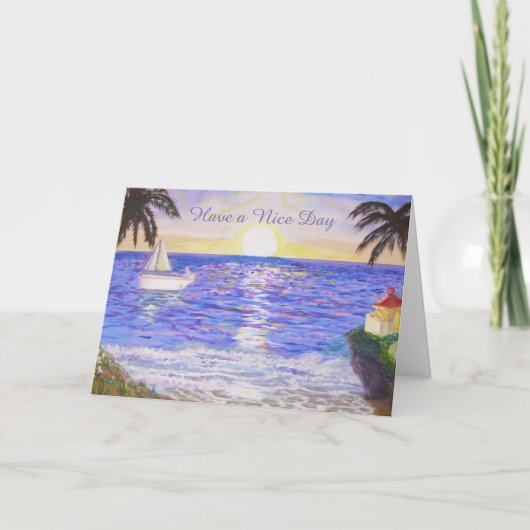 素敵な一日のビーチ カード (正面)