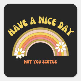 素敵な一日を過ごせNot Youスコタスレトロスタイル スクエアシール