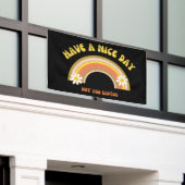 素敵な一日を過ごせNot Youスコタスレトロスタイル 横断幕 (ビルの外側)