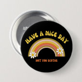 素敵な一日を過ごせNot Youスコタスレトロスタイル 缶バッジ (正面&裏面)