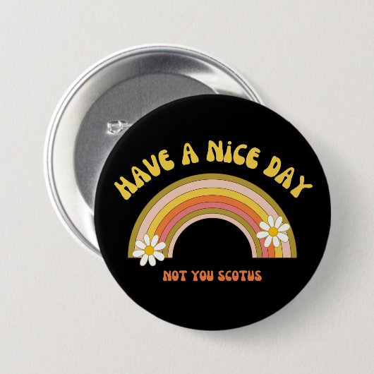 素敵な一日を過ごせNot Youスコタスレトロスタイル 缶バッジ (正面&裏面)