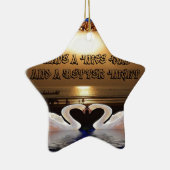 素敵な一日を、そして素敵な夜を。シルバー セラミックオーナメント (右)