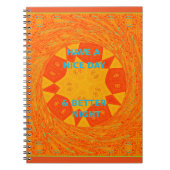 素敵な一日を & より良い夜のアートプリント ノートブック (正面)