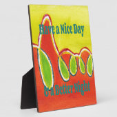 素敵な一日を & より良い夜の油彩画アート フォトプラーク (側面)