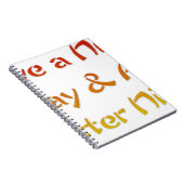 素敵な一日を & より良い夜を テキストアートデザイン ノートブック (右側)