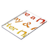 素敵な一日を & より良い夜を テキストアートデザイン ノートブック (左側)