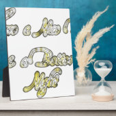 素敵な一日を & より良い夜を 引用アートプリント フォトプラーク (側面)