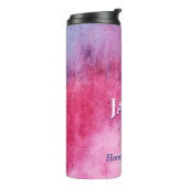 素敵な一日パープルピンクパステルデザインを持つ タンブラー (回転左)