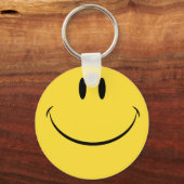 素敵な一日レトロな幸せな顔キーチェーンを持っている キーホルダー (正面)