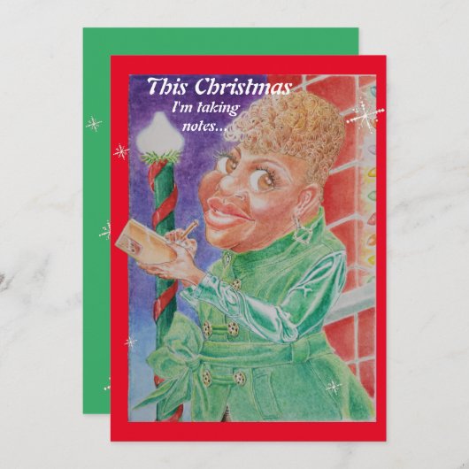 素敵な人のためのアフリカ系アメリカ人のクリスマスカード シーズンカード (正面/裏面)