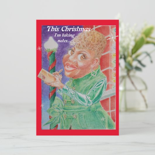 素敵な人のためのアフリカ系アメリカ人のクリスマスカード シーズンカード (スタンド正面)