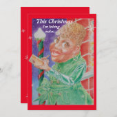 素敵な人のためのアフリカ系アメリカ人のクリスマスカード シーズンカード (正面/裏面)