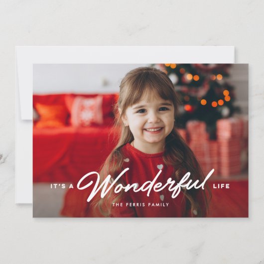 素敵な人生のクリスマスシンプル写真だ シーズンカード (正面)