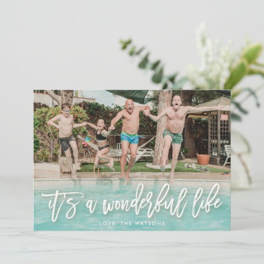 素敵な人生のクリスマスフォトだ シーズンカード (スタンド正面)