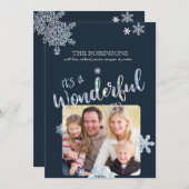 素敵な人生のクリスマスフォトカード シーズンカード (正面/裏面)